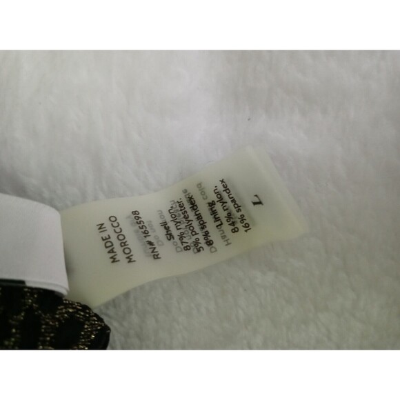 Andie x Demi Moore The Monaco Swim Top Black Gold Floral Jacquard Size L - Picture 9 of 9